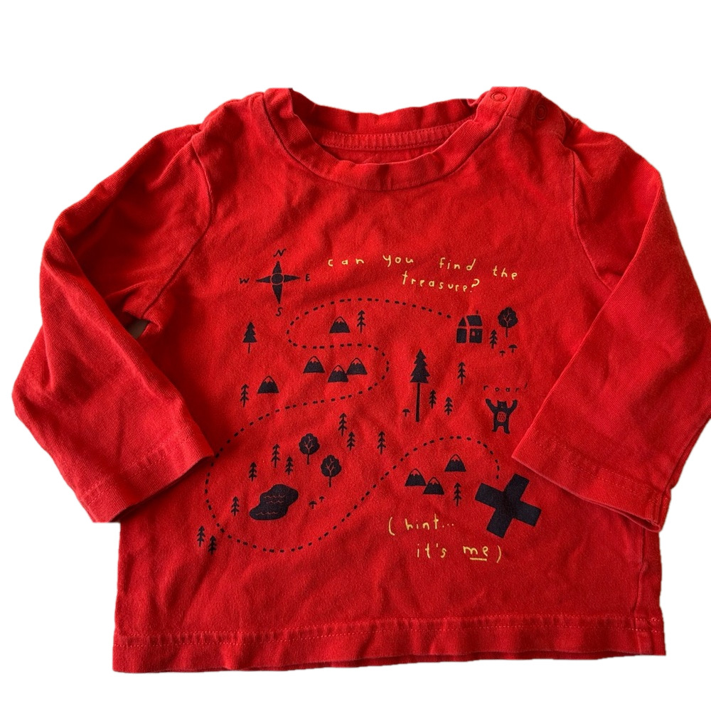 4/20$ GAP baby treasure map long sleeve top/tee size 6-12 months